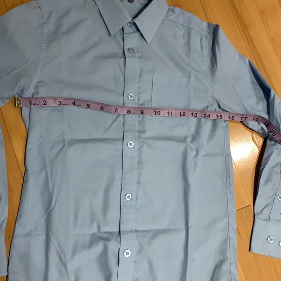 EUC Boys Newberry Light Blue Button Up Dress Shirt - size 12 - Picture 14 of 16